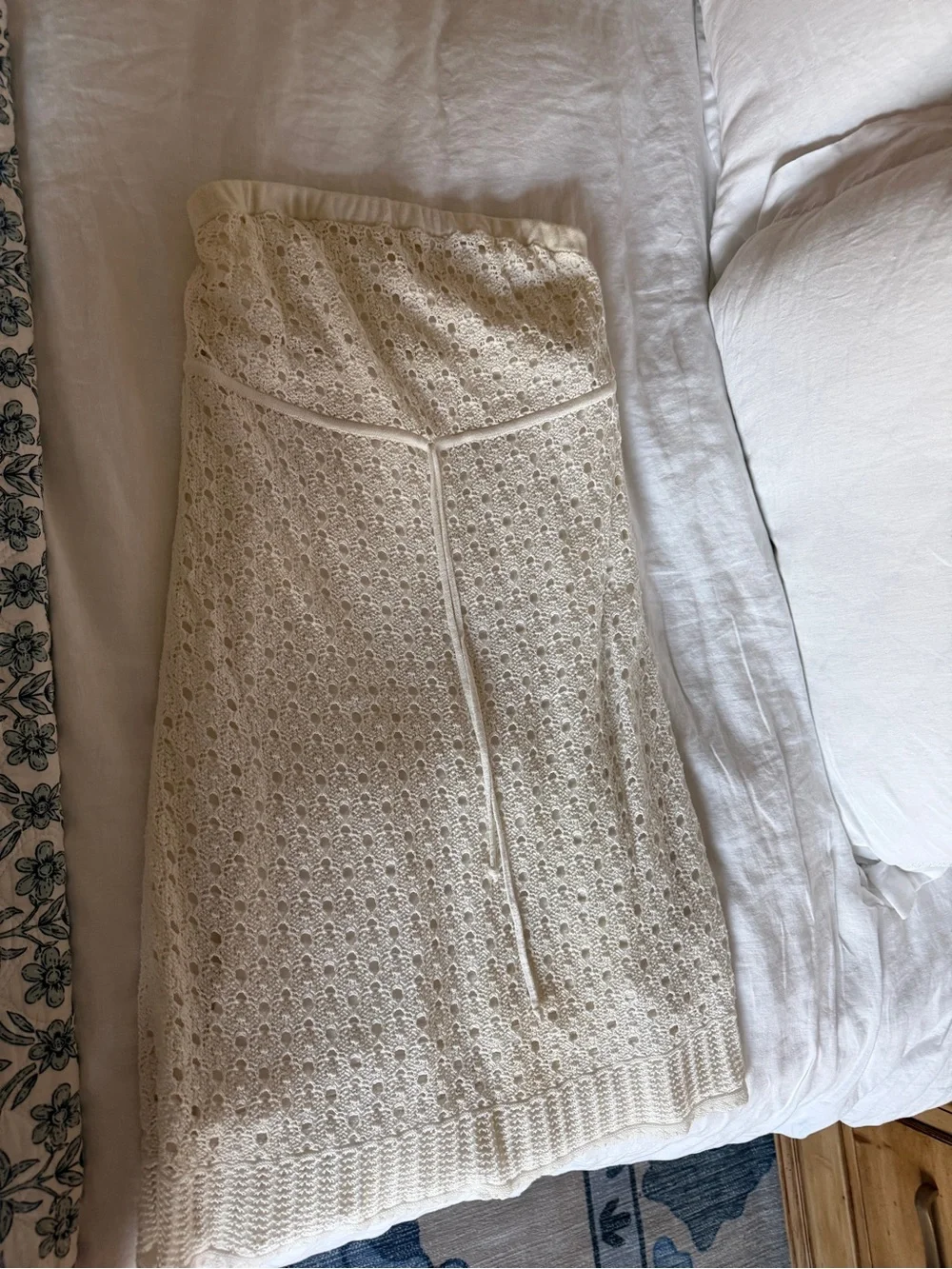 Lilly Pulitzer Cream Strapless Crochet Dress - Picture 4 of 4